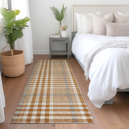 LOOMLAN Rugs Samira Orange Washable Indoor-Outdoor Rug