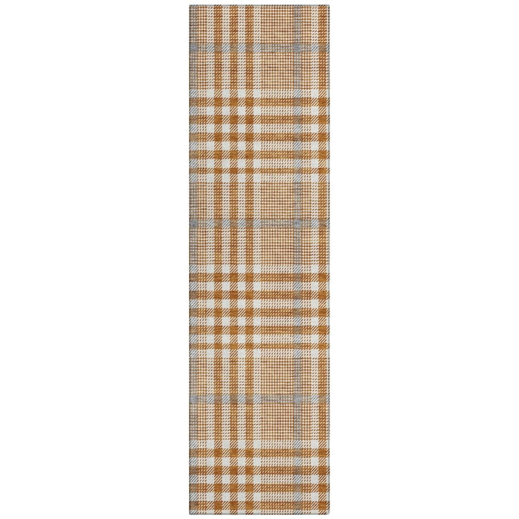 LOOMLAN Rugs Samira Orange Washable Indoor-Outdoor Rug