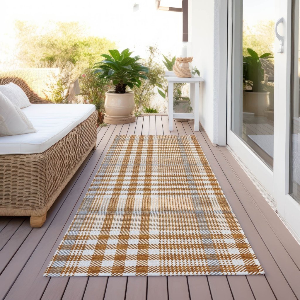 LOOMLAN Rugs Samira Orange Washable Indoor-Outdoor Rug