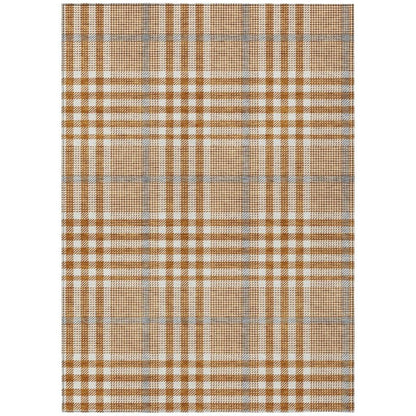LOOMLAN Rugs Samira Orange Washable Indoor-Outdoor Rug