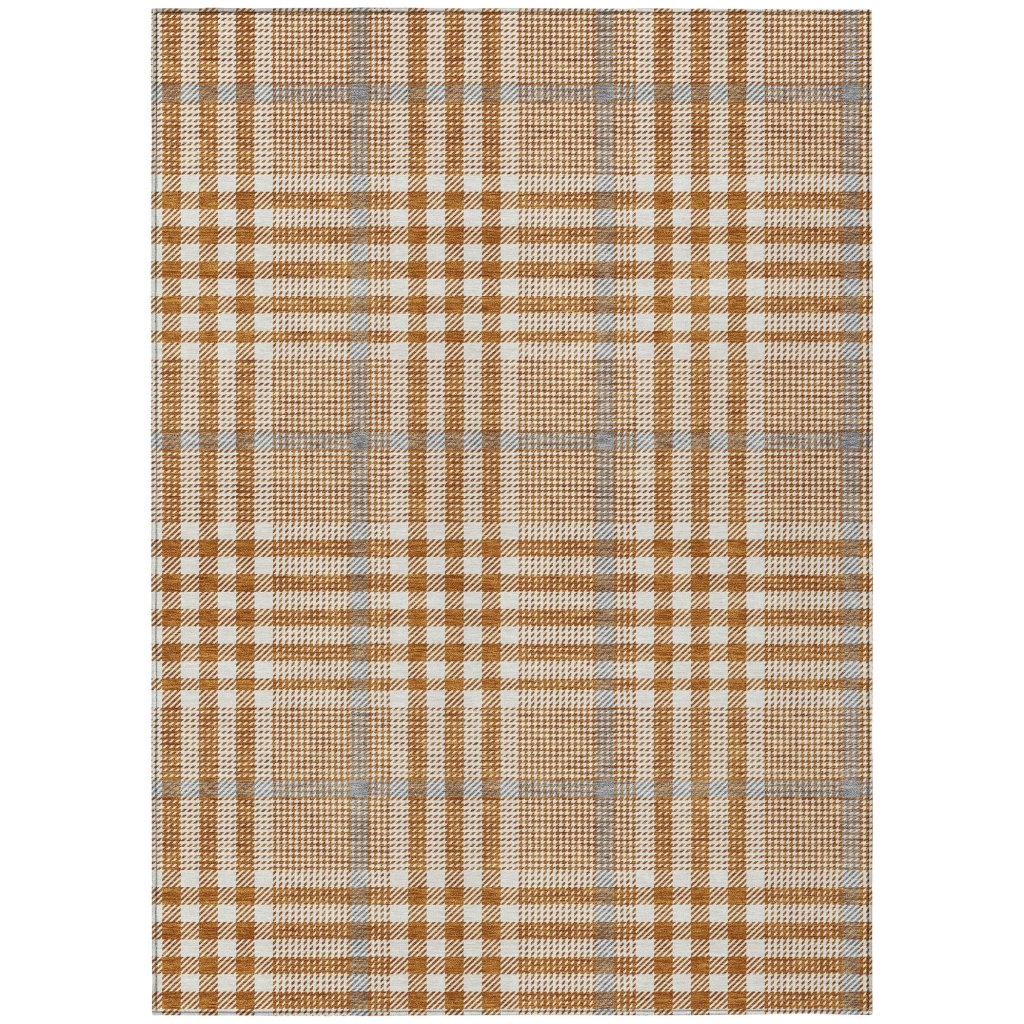 LOOMLAN Rugs Samira Orange Washable Indoor-Outdoor Rug