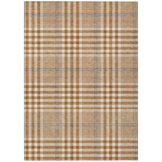 LOOMLAN Rugs Samira Orange Washable Indoor-Outdoor Rug