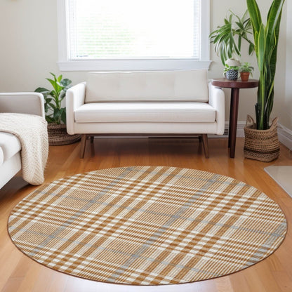 LOOMLAN Rugs Samira Orange Washable Indoor-Outdoor Rug