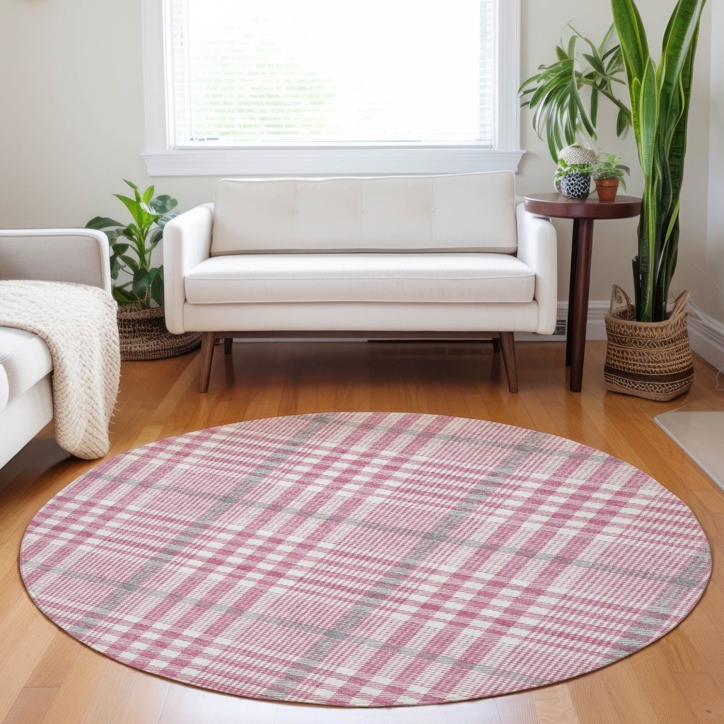 LOOMLAN Rugs Samira Pink Washable Indoor-Outdoor Rug