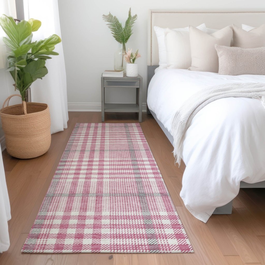 LOOMLAN Rugs Samira Pink Washable Indoor-Outdoor Rug