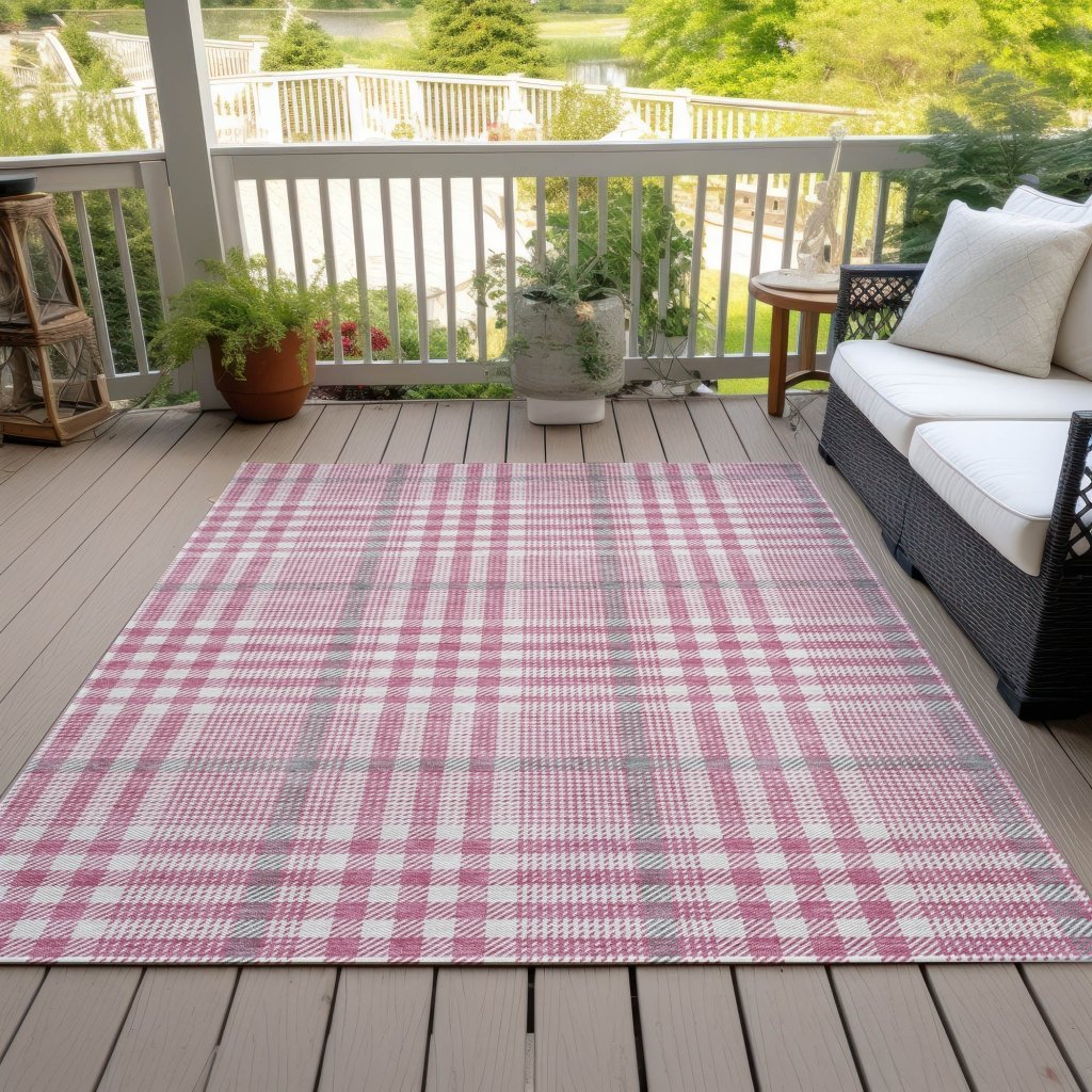 LOOMLAN Rugs Samira Pink Washable Indoor-Outdoor Rug