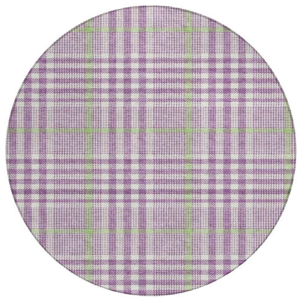 LOOMLAN Rugs Samira Purple Washable Indoor-Outdoor Rug