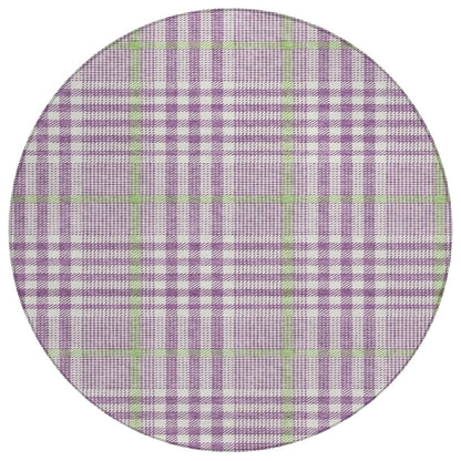 LOOMLAN Rugs Samira Purple Washable Indoor-Outdoor Rug