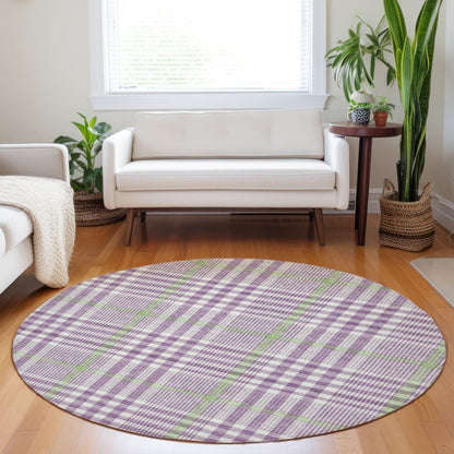 LOOMLAN Rugs Samira Purple Washable Indoor-Outdoor Rug