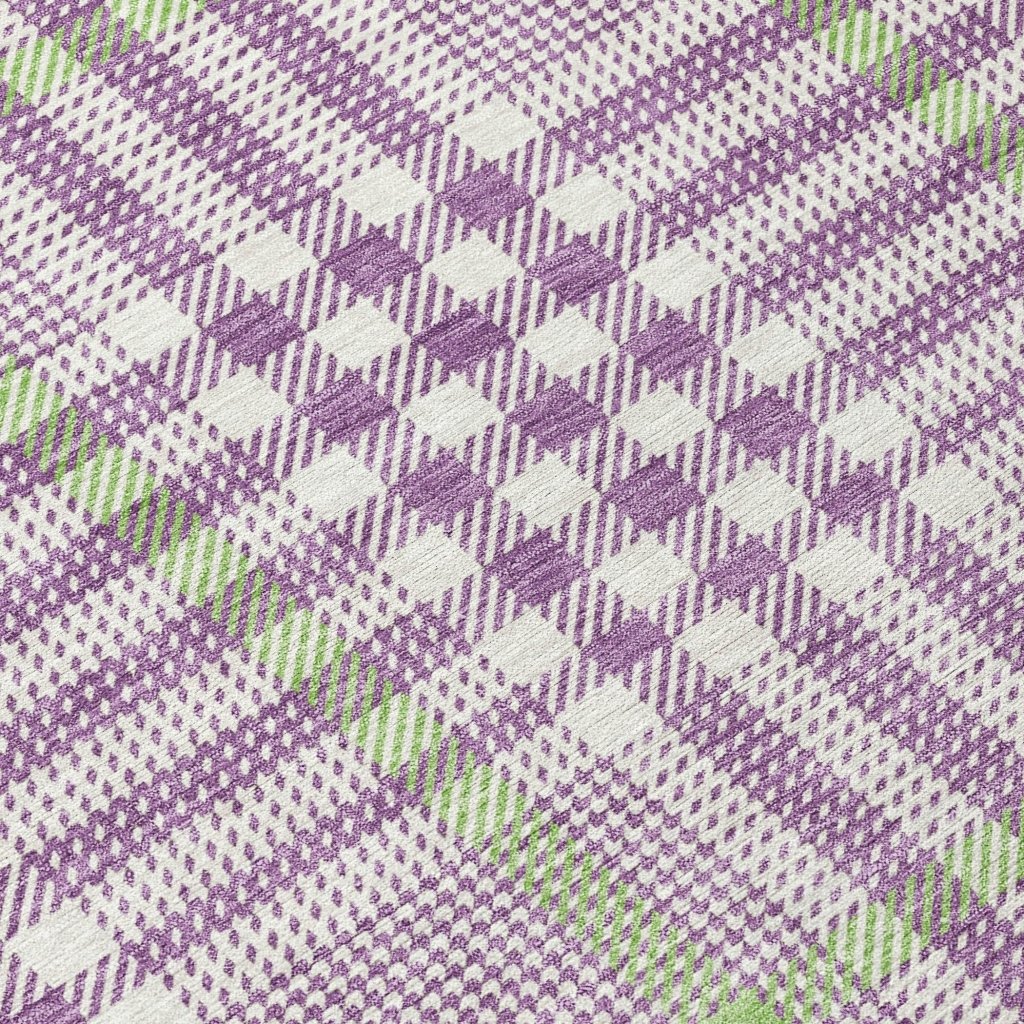 LOOMLAN Rugs Samira Purple Washable Indoor-Outdoor Rug