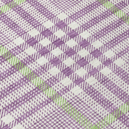LOOMLAN Rugs Samira Purple Washable Indoor-Outdoor Rug