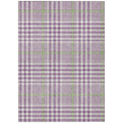 LOOMLAN Rugs Samira Purple Washable Indoor-Outdoor Rug