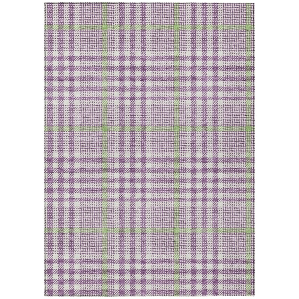 LOOMLAN Rugs Samira Purple Washable Indoor-Outdoor Rug