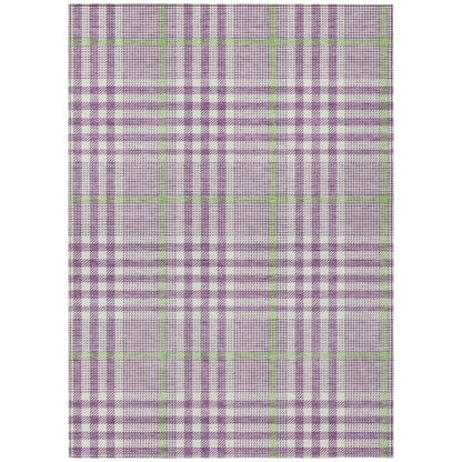 LOOMLAN Rugs Samira Purple Washable Indoor-Outdoor Rug