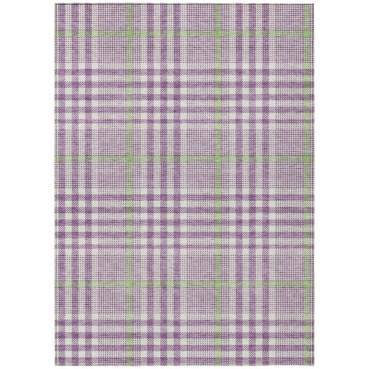 LOOMLAN Rugs Samira Purple Washable Indoor-Outdoor Rug