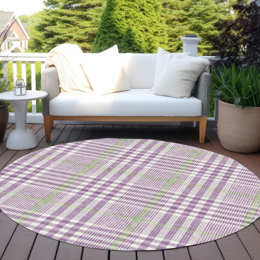 LOOMLAN Rugs Samira Purple Washable Indoor-Outdoor Rug