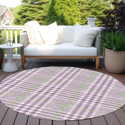 LOOMLAN Rugs Samira Purple Washable Indoor-Outdoor Rug