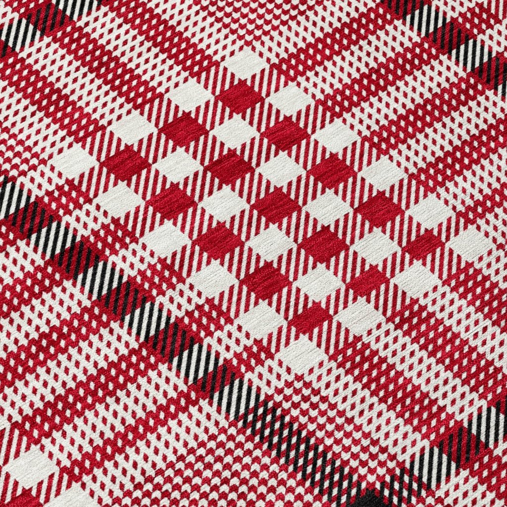 LOOMLAN Rugs Samira Red Washable Indoor-Outdoor Rug