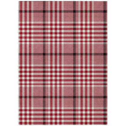 LOOMLAN Rugs Samira Red Washable Indoor-Outdoor Rug