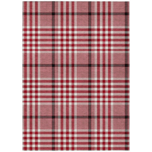 LOOMLAN Rugs Samira Red Washable Indoor-Outdoor Rug