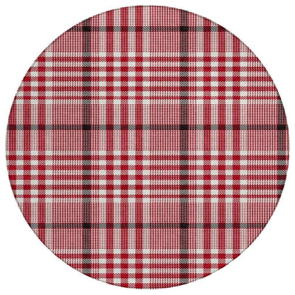LOOMLAN Rugs Samira Red Washable Indoor-Outdoor Rug