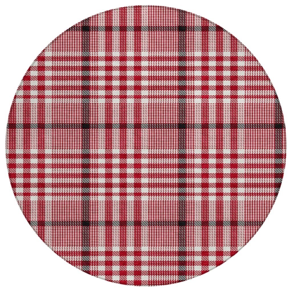 LOOMLAN Rugs Samira Red Washable Indoor-Outdoor Rug