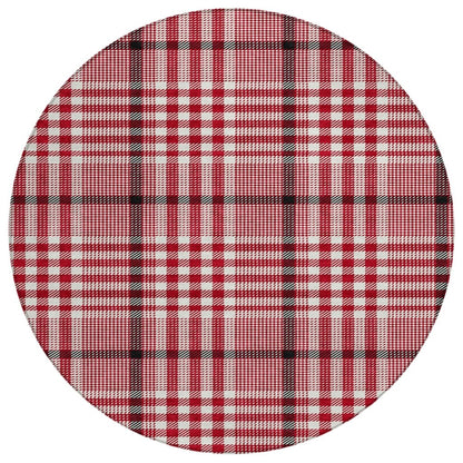 LOOMLAN Rugs Samira Red Washable Indoor-Outdoor Rug