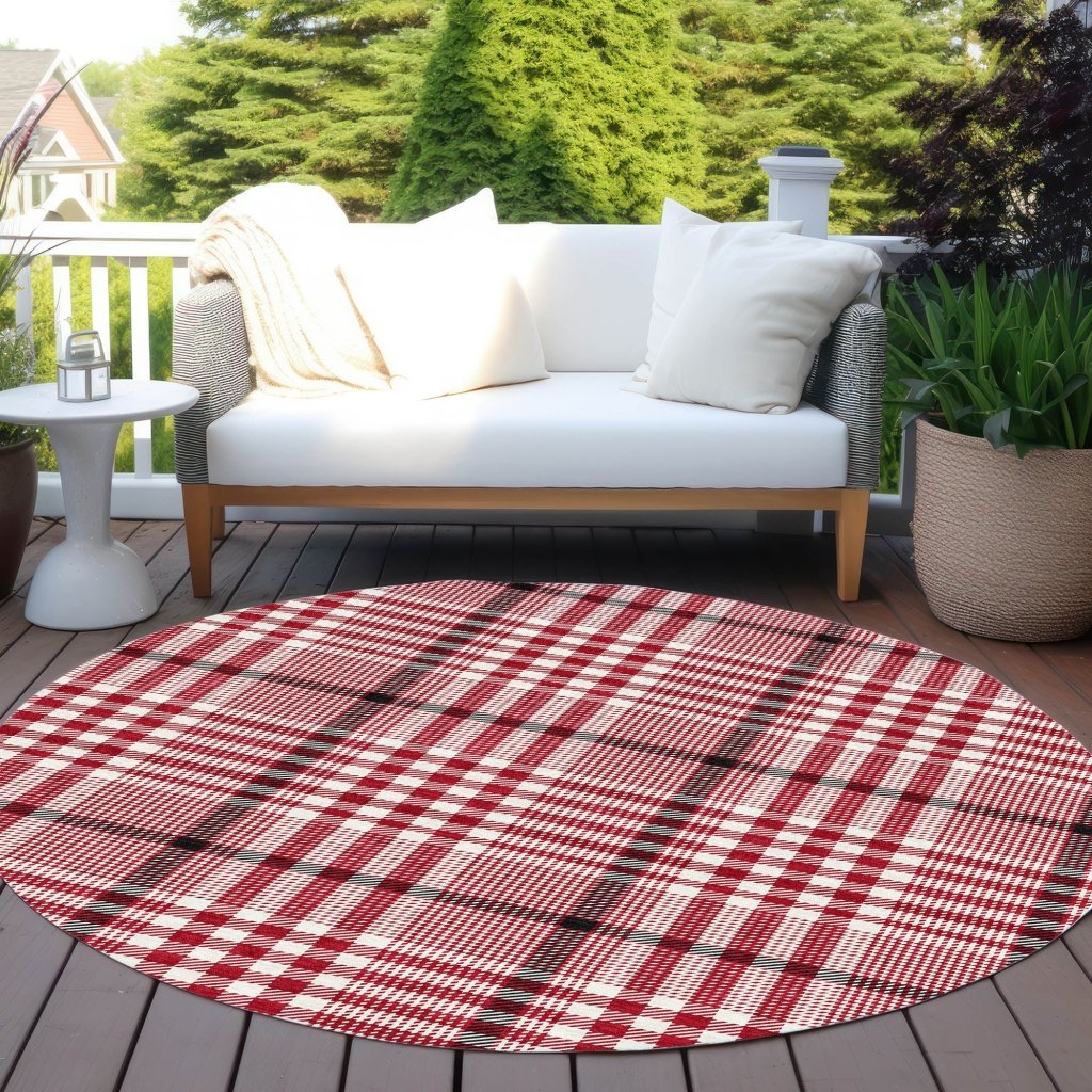 LOOMLAN Rugs Samira Red Washable Indoor-Outdoor Rug