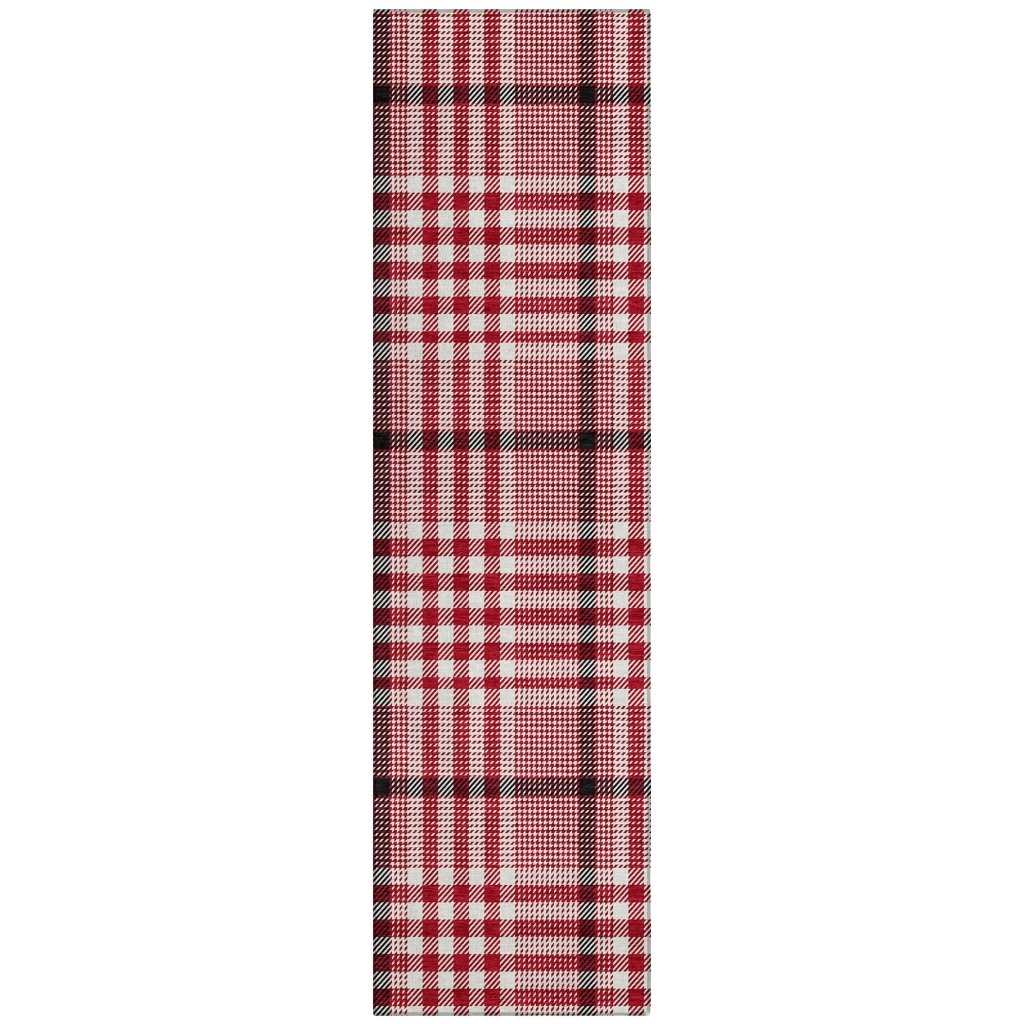 LOOMLAN Rugs Samira Red Washable Indoor-Outdoor Rug