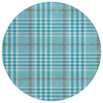 LOOMLAN Rugs Samira Teal Washable Indoor-Outdoor Rug