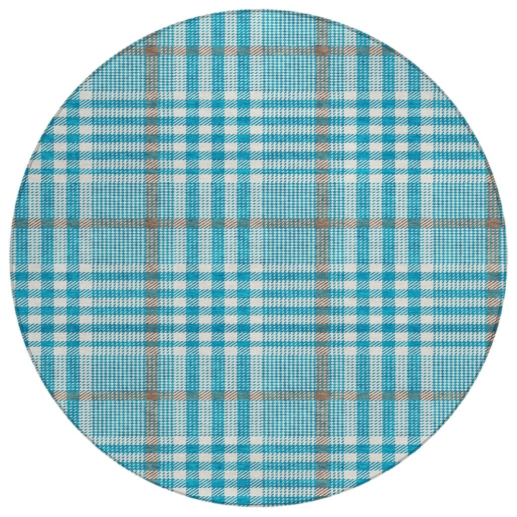 LOOMLAN Rugs Samira Teal Washable Indoor-Outdoor Rug