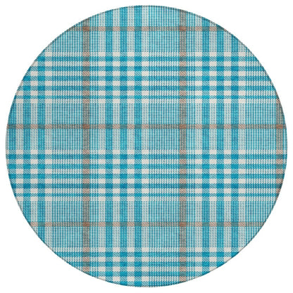 LOOMLAN Rugs Samira Teal Washable Indoor-Outdoor Rug