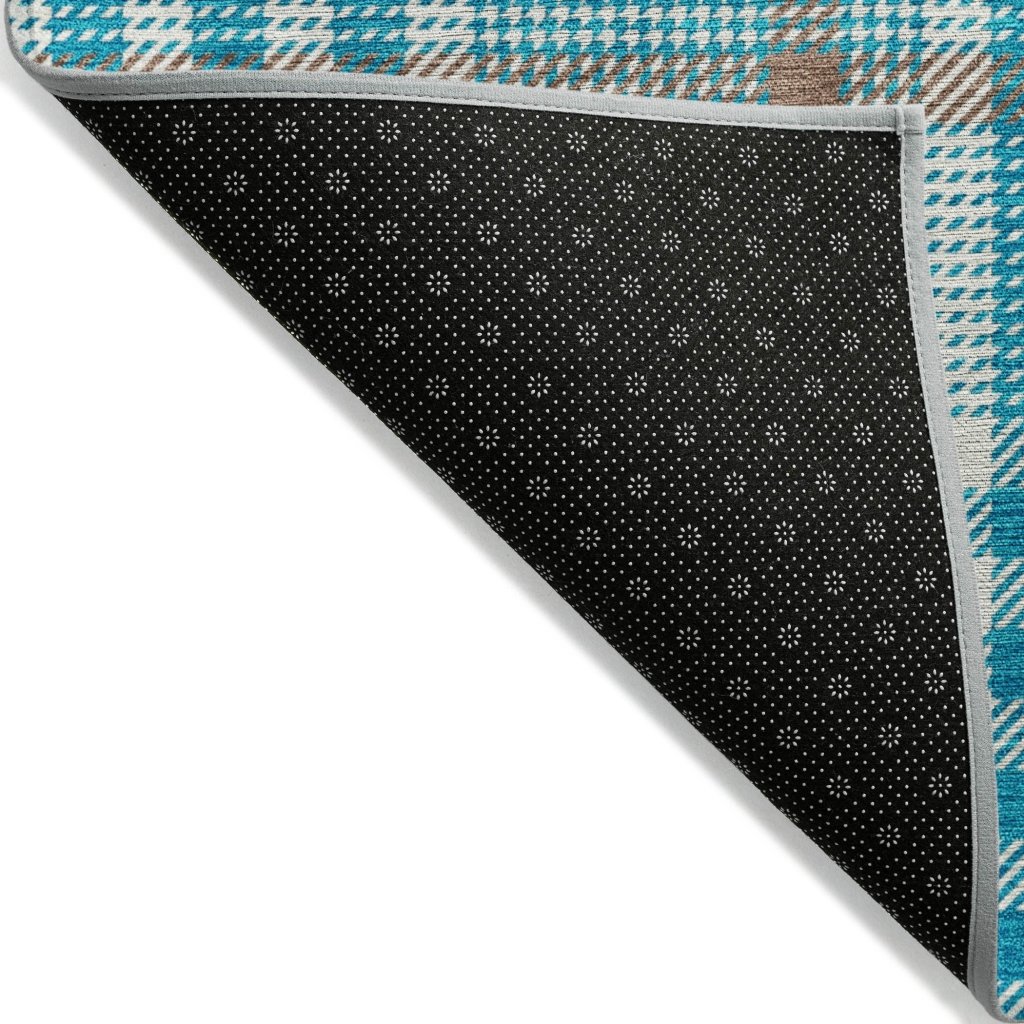 LOOMLAN Rugs Samira Teal Washable Indoor-Outdoor Rug