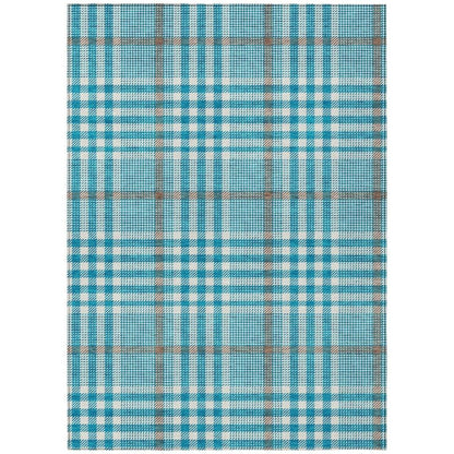LOOMLAN Rugs Samira Teal Washable Indoor-Outdoor Rug