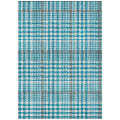 LOOMLAN Rugs Samira Teal Washable Indoor-Outdoor Rug