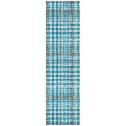 LOOMLAN Rugs Samira Teal Washable Indoor-Outdoor Rug