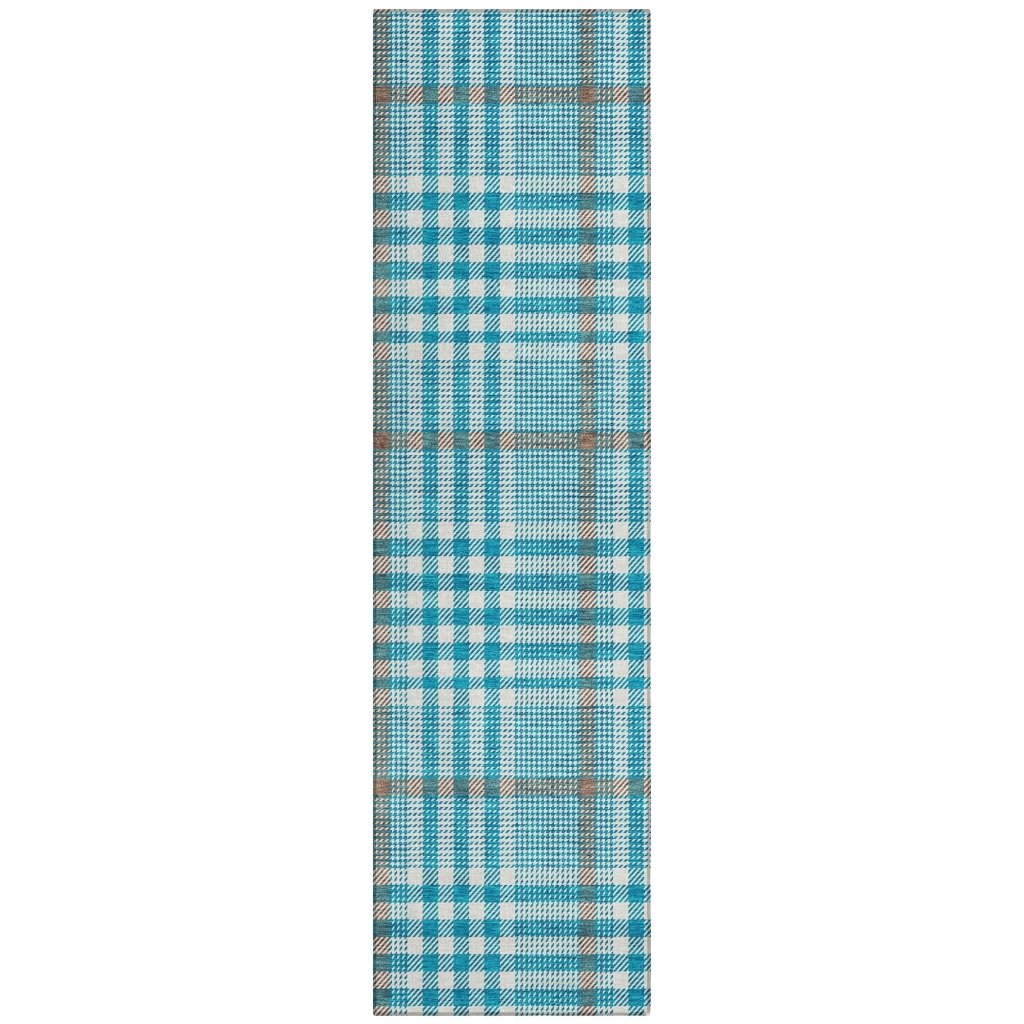 LOOMLAN Rugs Samira Teal Washable Indoor-Outdoor Rug