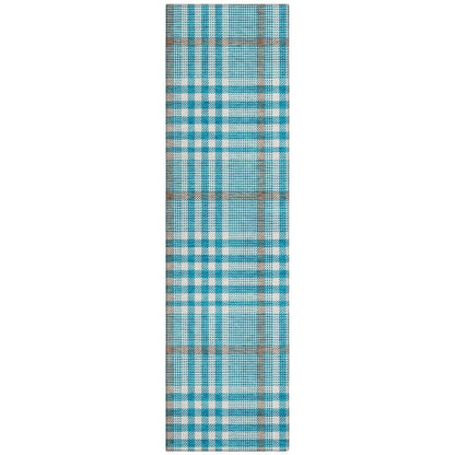 LOOMLAN Rugs Samira Teal Washable Indoor-Outdoor Rug