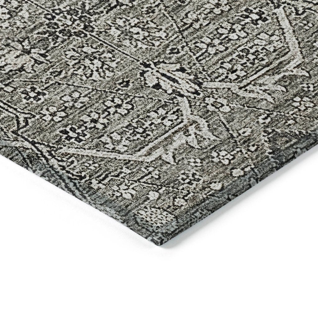 LOOMLAN Rugs Samirah Gray Washable Indoor-Outdoor Rug