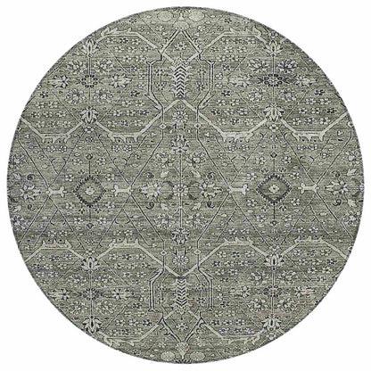 LOOMLAN Rugs Samirah Gray Washable Indoor-Outdoor Rug