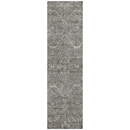 LOOMLAN Rugs Samirah Gray Washable Indoor-Outdoor Rug
