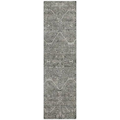 LOOMLAN Rugs Samirah Gray Washable Indoor-Outdoor Rug