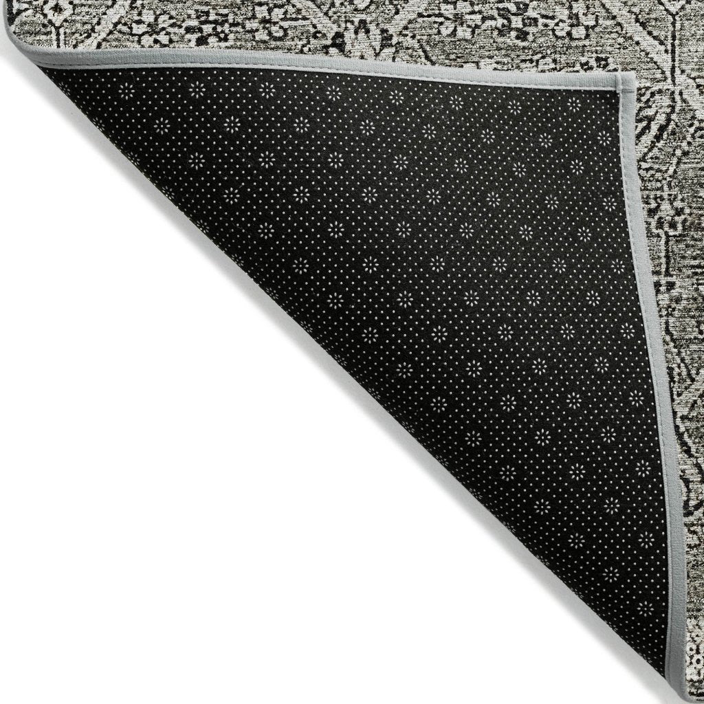 LOOMLAN Rugs Samirah Gray Washable Indoor-Outdoor Rug