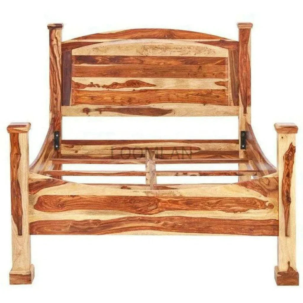 LOOMLAN Samoa Brown Wooden Bed Frame