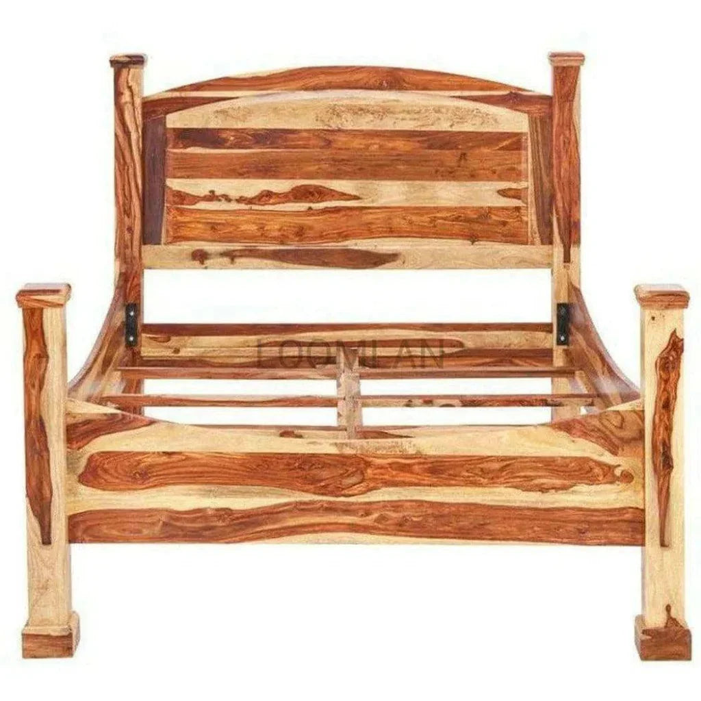 LOOMLAN Samoa Brown Wooden Bed Frame