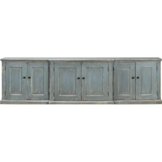 Sarreid San Marco Bungalow Cabinet for Living Room Blue Grey
