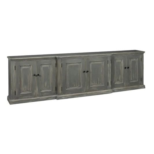 Sarreid San Marco Bungalow Cabinet for Living Room Blue Grey