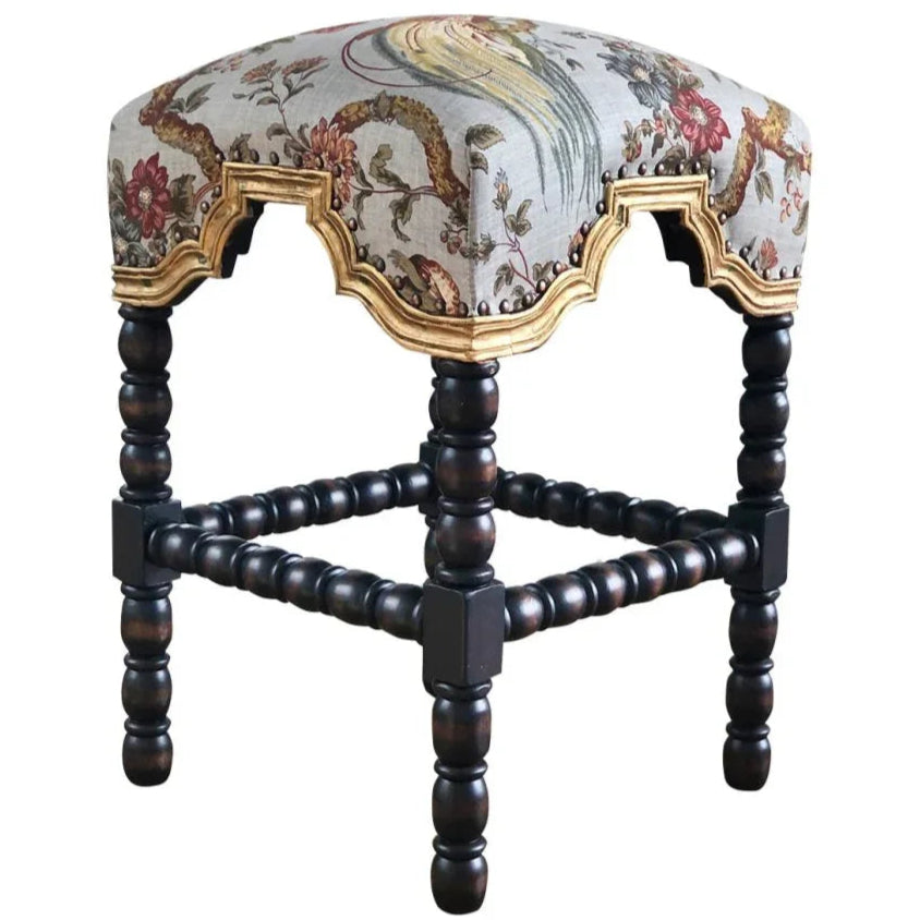 San Marco Handcrafted Leather Counter Stool