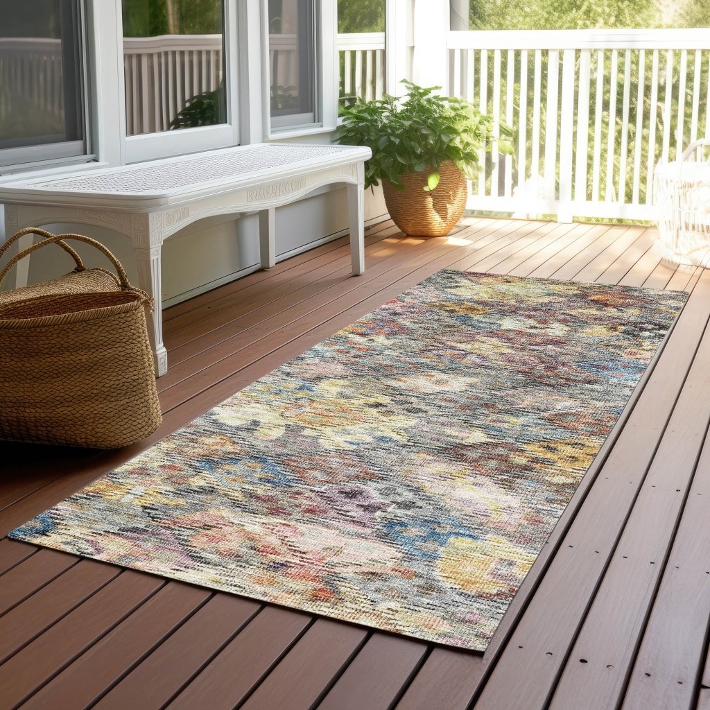 LOOMLAN Rugs San Marino Gold Washable Indoor-Outdoor Rug