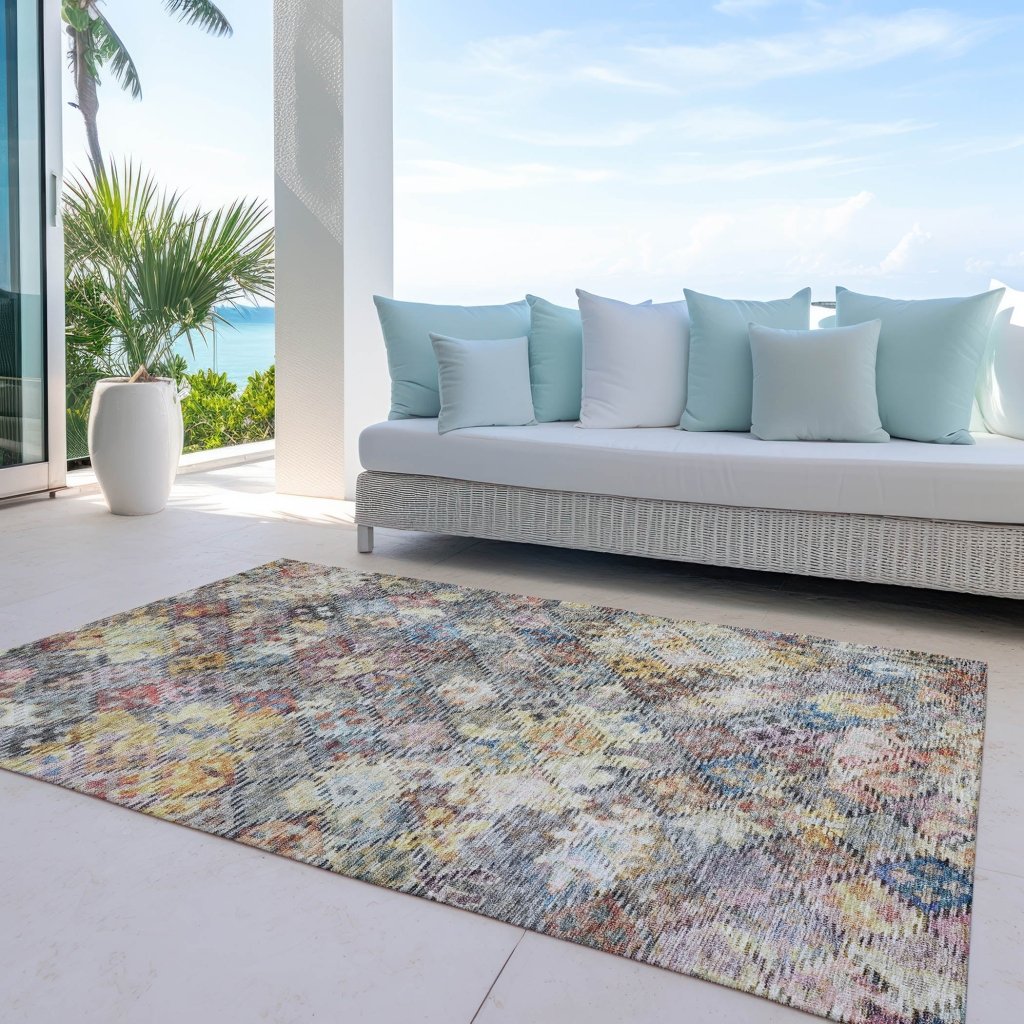 LOOMLAN Rugs San Marino Gold Washable Indoor-Outdoor Rug